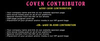 Image 2 of Coven Contributor SPONSOR  $200 CASH CONTRIBUTION 