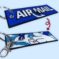 Image 3 of Embroidered Mail Keychain