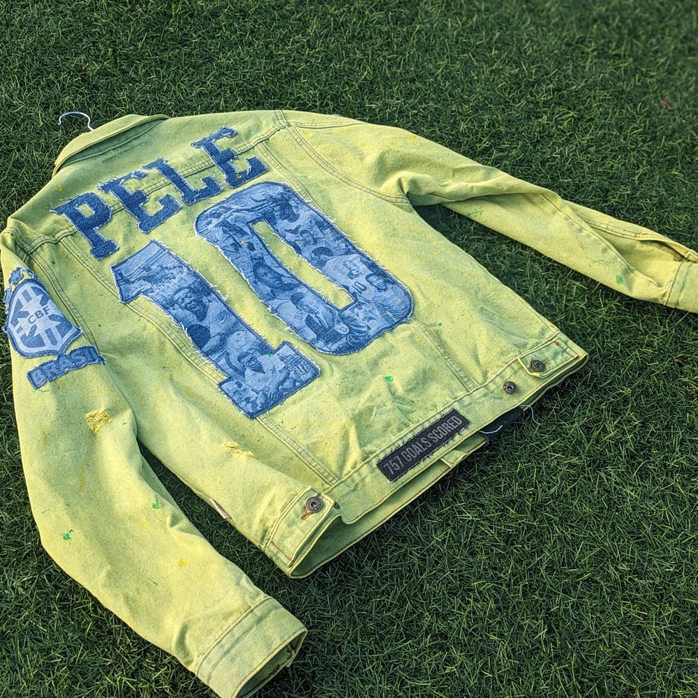 Image of  Pele Tribute Custom Denim Jacket