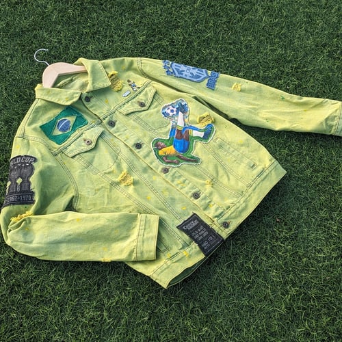 Image of  Pele Tribute Custom Denim Jacket