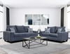 Pewter sofa and loveseat