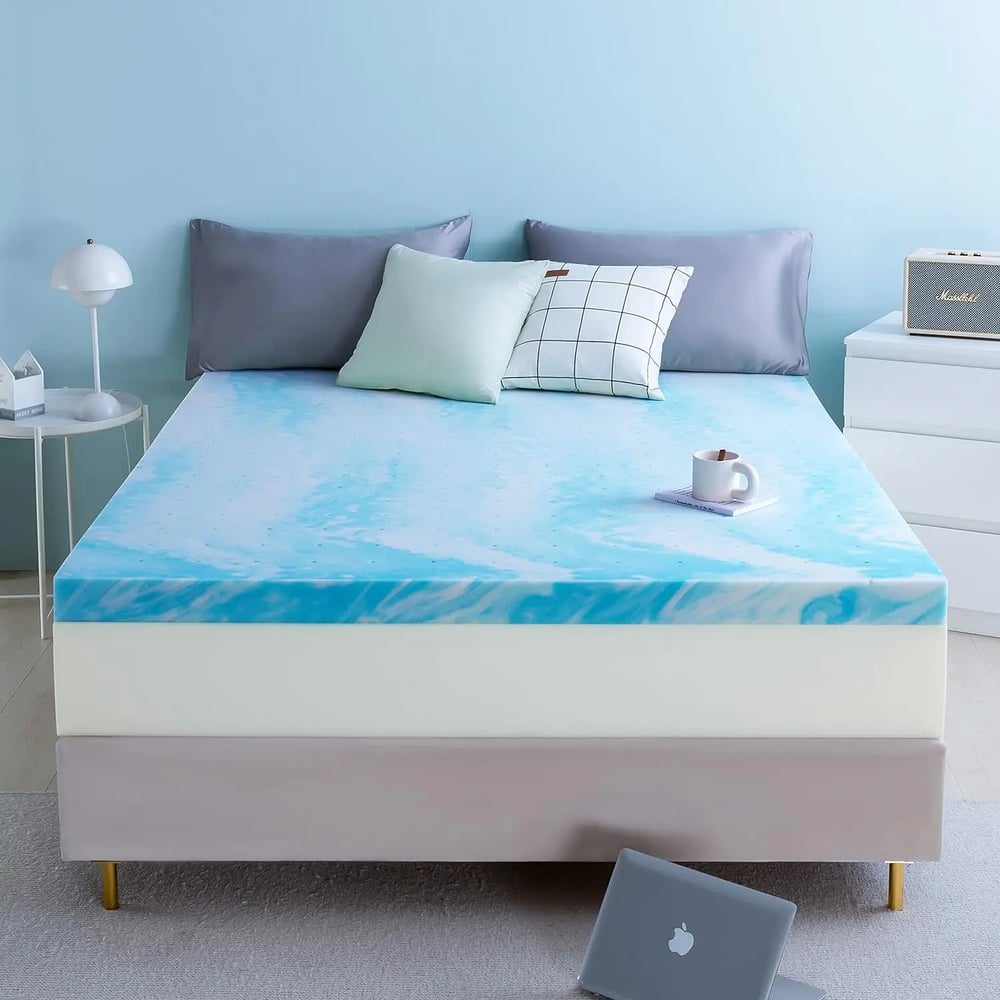 Mattress Topper Memory Foam With 3 inch Cooling Gel Infusion Surrender At Anytime Into Relaxation
