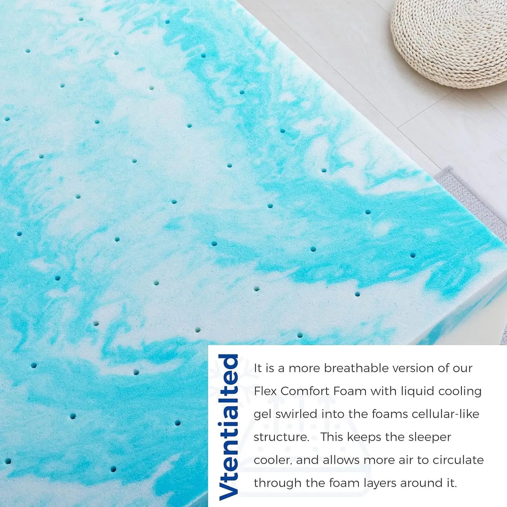 Mattress Topper Memory Foam With 3 inch Cooling Gel Infusion Surrender At Anytime Into Relaxation