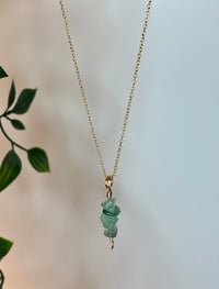 Image 1 of Wire Wrapped Crystal Pendant Necklace