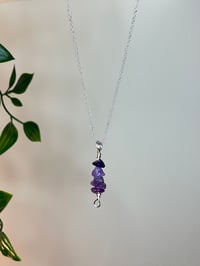 Image 4 of Wire Wrapped Crystal Pendant Necklace