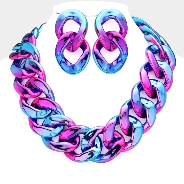 Image of Chunky Chain Necklace (Rainow)