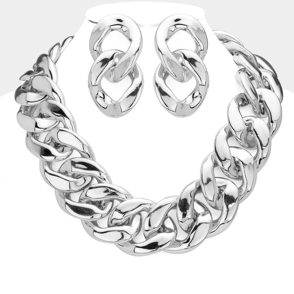 Image of Chunky Chain Necklace (Silver))