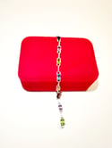 Multicolor Gemstone Silver Bracelet