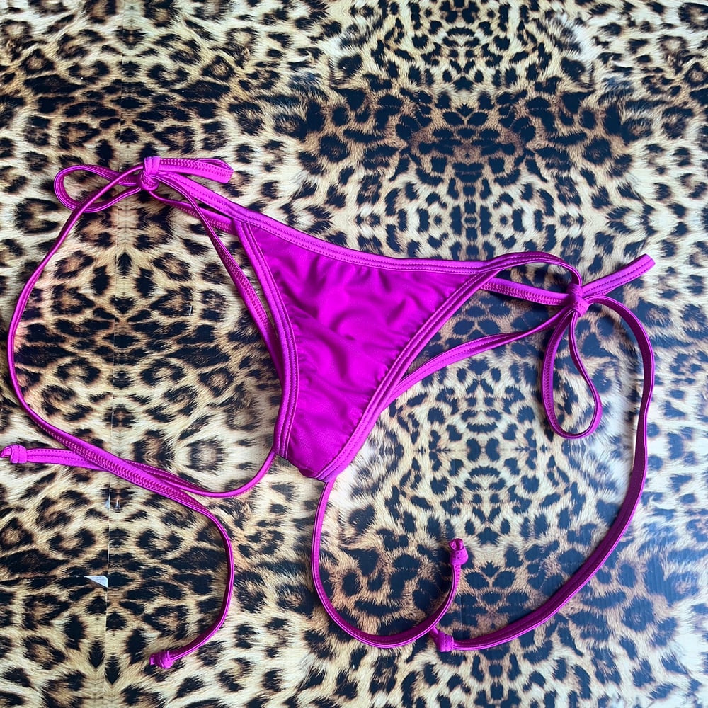 ⋅˚₊‧ ୨୧ ‧₊˚ ⋅ hot pink mesh tieside t-back g (bottoms only)