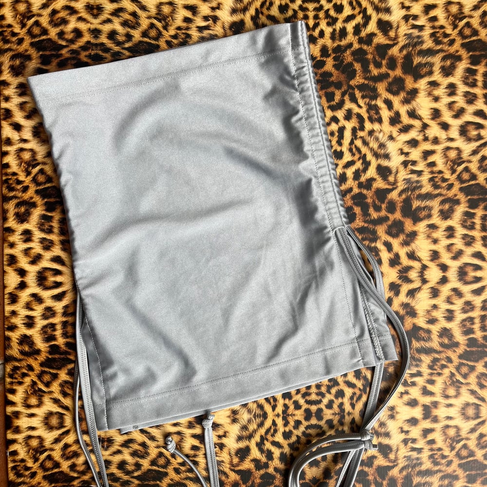 *:･Ruched Crop ☆ space grey - silver ੈ✩‧₊˚