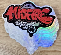 misfiRE Graffiti Logo Holographic Sticker