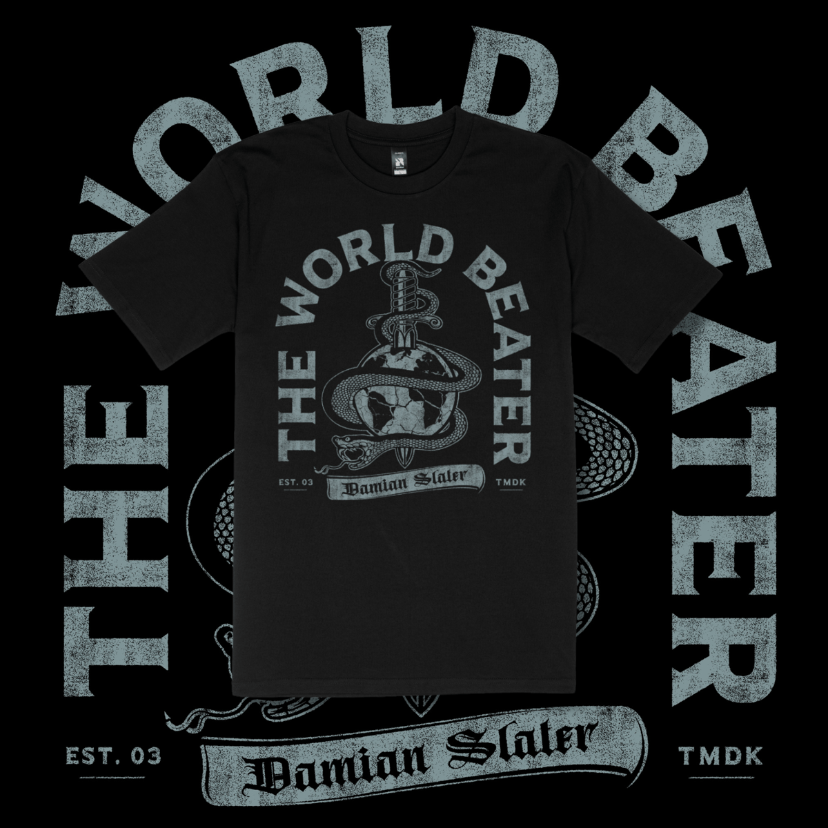Image of 'World Beater Snake' T-Shirts (Black)
