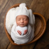 Image 2 of Newborn photo set mouse ivory