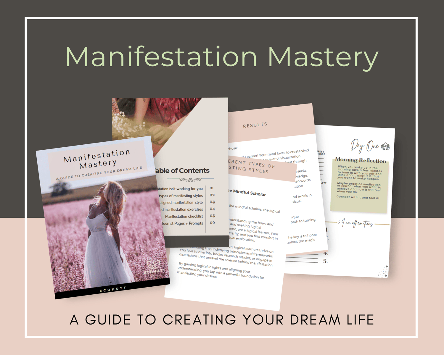 Manifest journal create your life with intention eco hutt