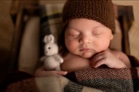Image 2 of Newborn photo set checked brown