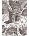 Arc de Triomphe Original ~ A3 Size 42cm X 29.7cm