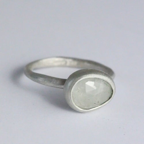Image of Set of three rings including small pale grey sapphire