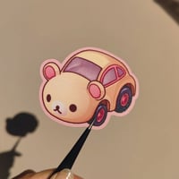Image of Korilakkuma & Rilakkuma Bear Car Glitter Stardust Waterproof Sticker