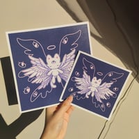 Image of Biblically Accurate Angel Kitty Square Art Print, 148mm & 210mm