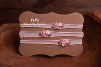 Image 5 of Baby headbands set pink