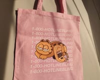 Image of Garfield Telephone Eco Shopper Pink Tote Bag
