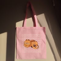 Image of Garfield Telephone Eco Shopper Pink Tote Bag