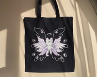 Image of Biblically Accurate Angel Kitty Eco Shopper Black Tote Bag