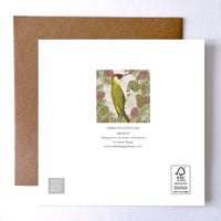 Image 2 of GREEN WOODPECKER GREETING CARD