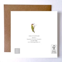 Image 2 of GREEN WOODPECKER  BLANK CARD