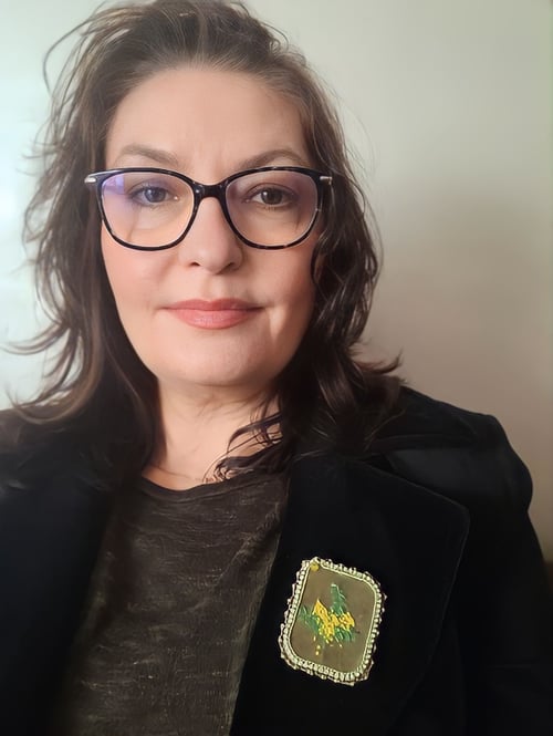 Image of Broche brodée LE MIMOSA