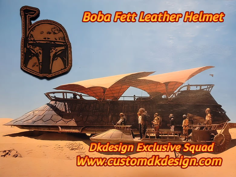 Image of Leather Boba Fett Helmet