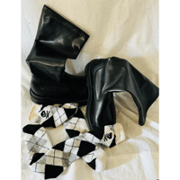Image 2 of Worn Black Bodysuit, Socks & Boots Bundle + Free Signed 8x10