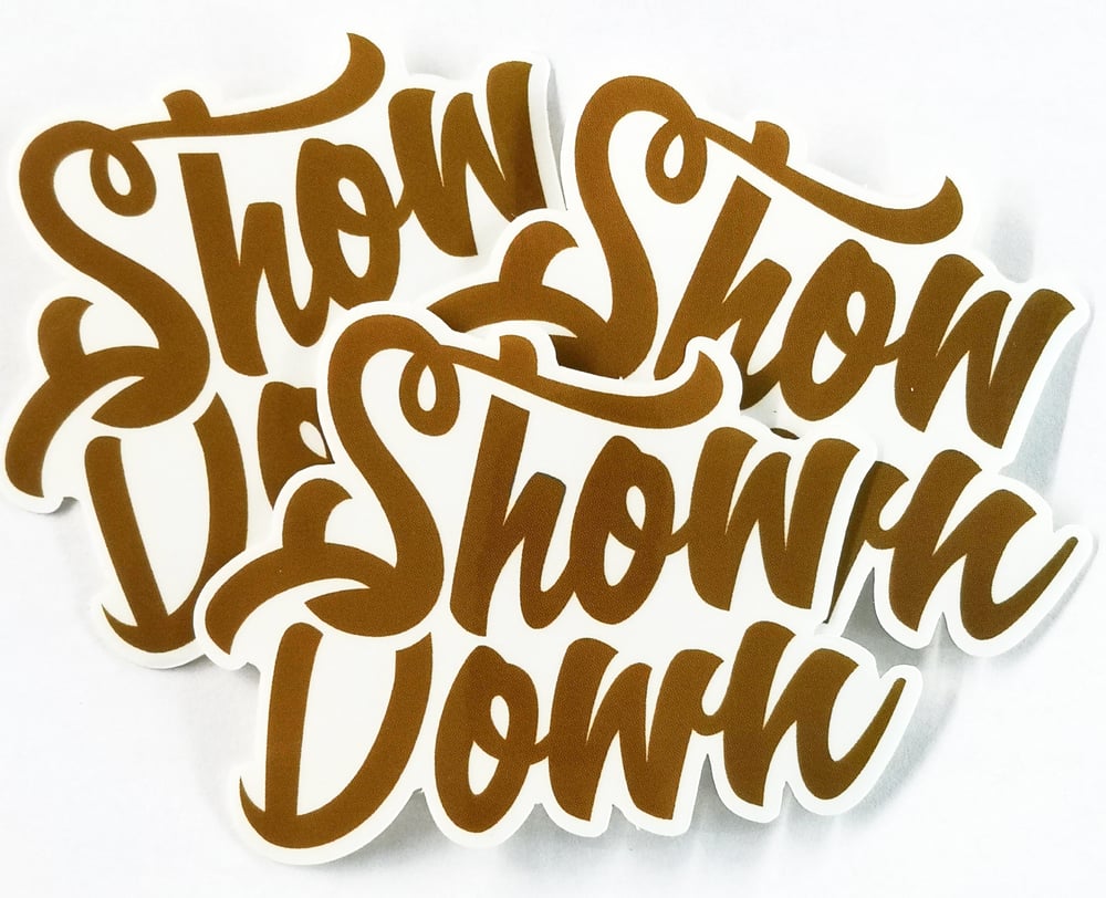 Image of SHOWDOWN GOLD STICKERS (3PACK)