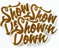 SHOWDOWN GOLD STICKERS (3PACK)
