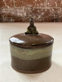 Image 1 of Lidded Jar with Buddha