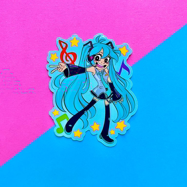 Pop Singer Vinyl Sticker