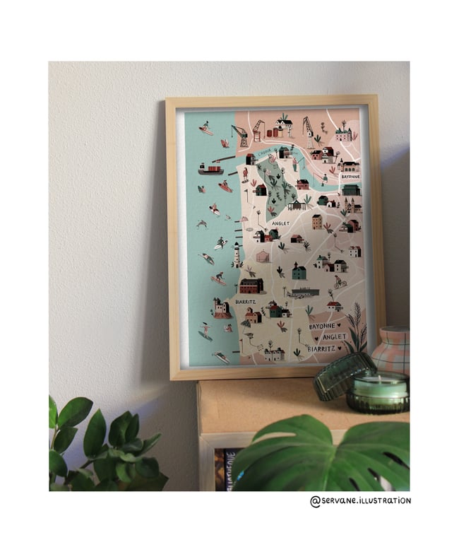 " Carte Bayonne-Anglet-Biarritz " 