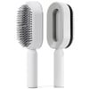 Self cleaning hair brush