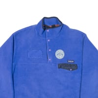 Image 2 of Vintage 90s Patagonia Synchilla Snap T Pullover - Blue & Orange