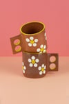 Terracota flower mug