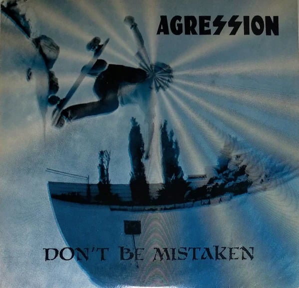 Image of Agression - "Don't Be Mistaken" Lp (clear and blue cloud vinyl)