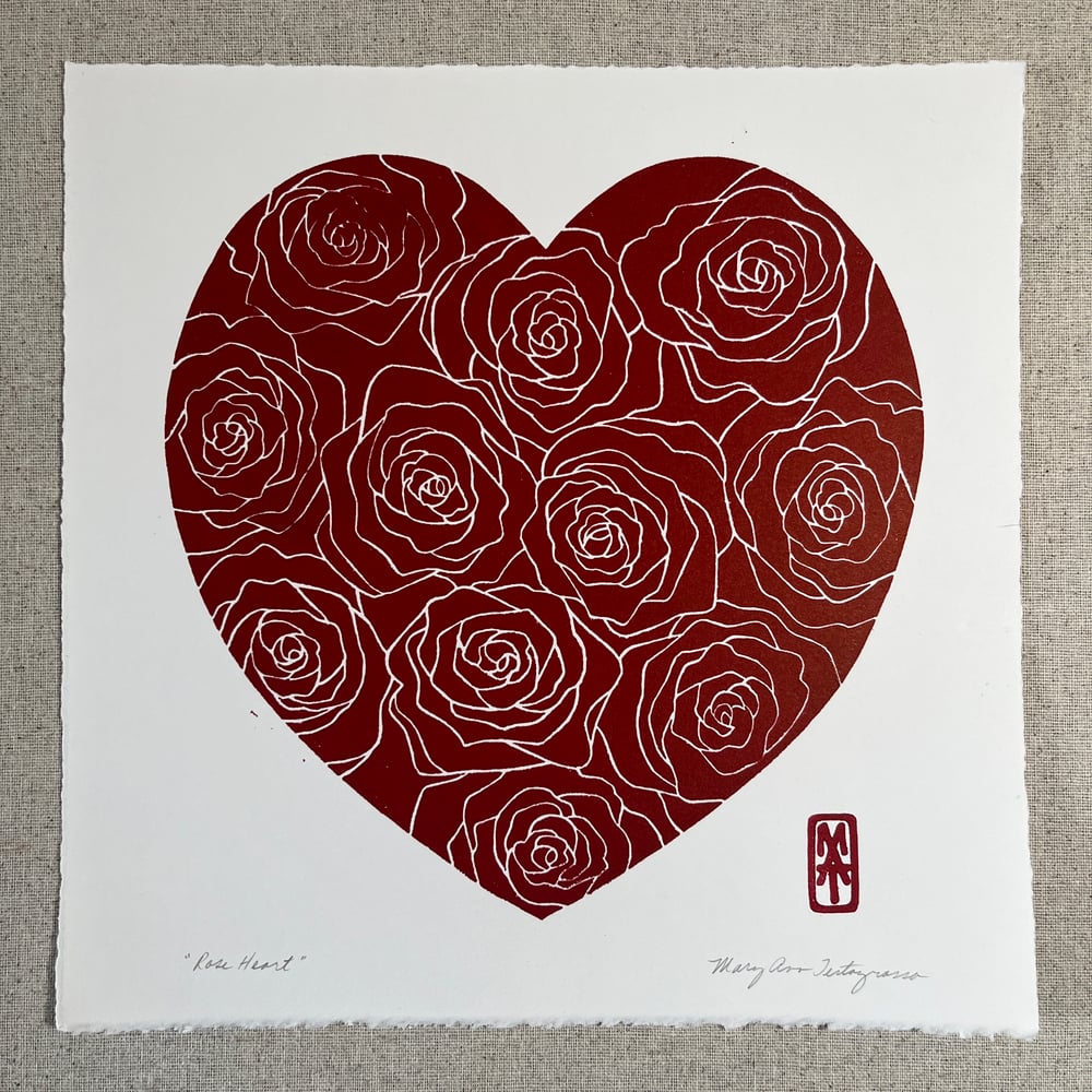 Image of SECONDS SALE - Rose Heart - Deep Red #30