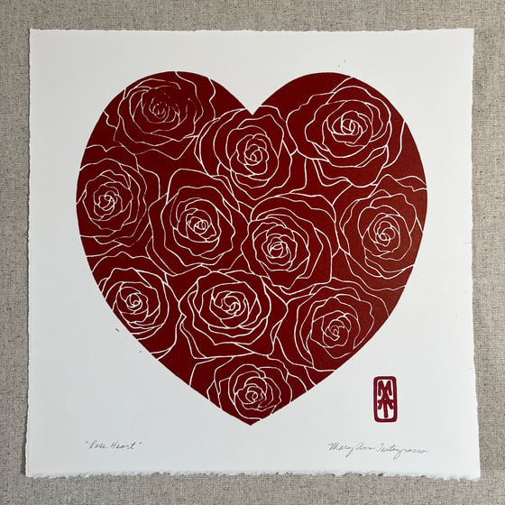 Image of SECONDS SALE - Rose Heart - Deep Red #30