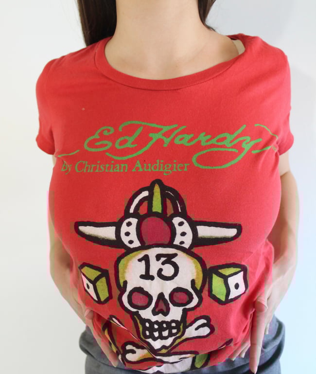 Y2K Ed Hardy Baby Tee