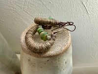 Image 3 of Textile Hoops earrings/ n117