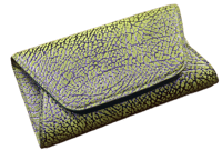 Image 2 of Green Elephant Suede Clutch