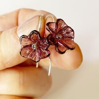 Image 5 of Amethyst Flower Earrings
