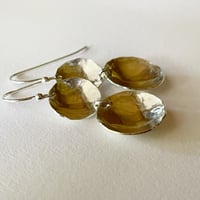 Image 1 of Stirling Silver Concave Disk Earrings