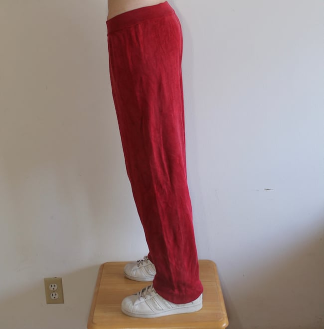 90's Red Silk Pants