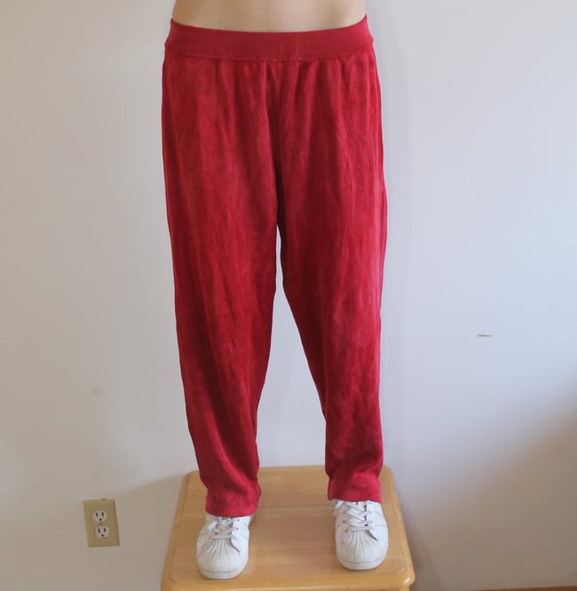 90's Red Silk Pants